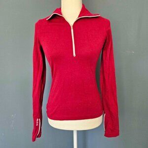 Abercrombie and Fitch Gym Issue Red Zip-Up Top Size Medium Y2K